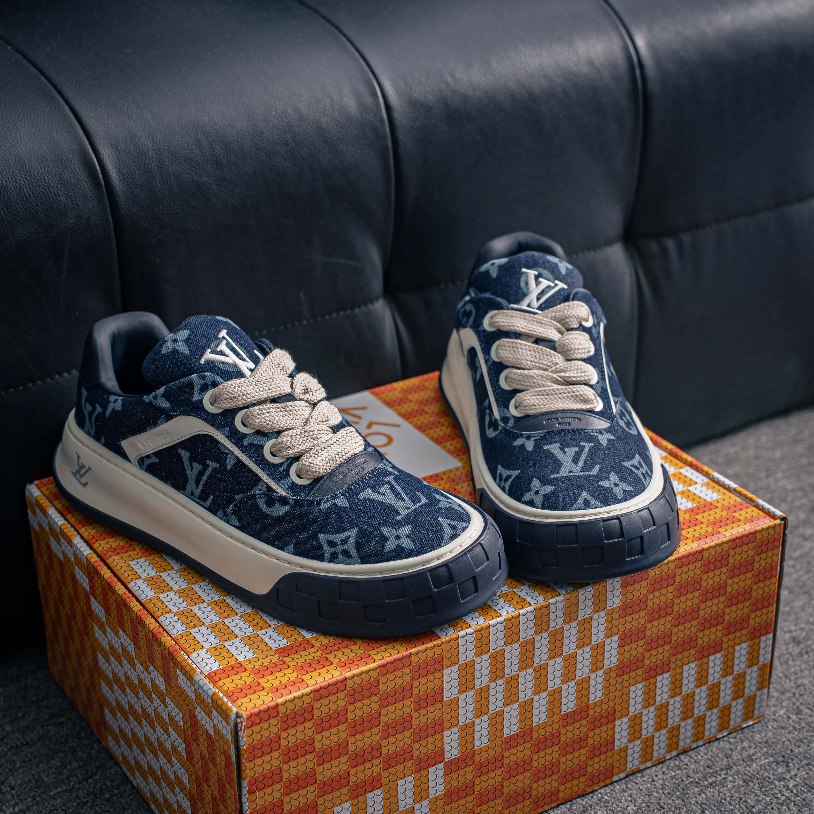 # Premium -- LOUIS VUITTON Tilted Series｜2026 LV Tilted Low Sneakers Series Low-Top Retro Skate Shoes Men Shoes｜